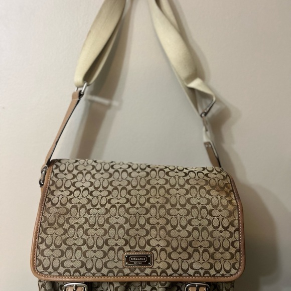 Coach Tan and Brown Monogram Bag #F70283 - Picture 7 of 7